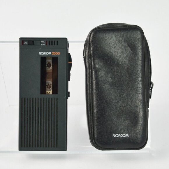 Norcom 2500 Dictaphone Cassette Recorder with Case WORKING - Picture 1 of 8